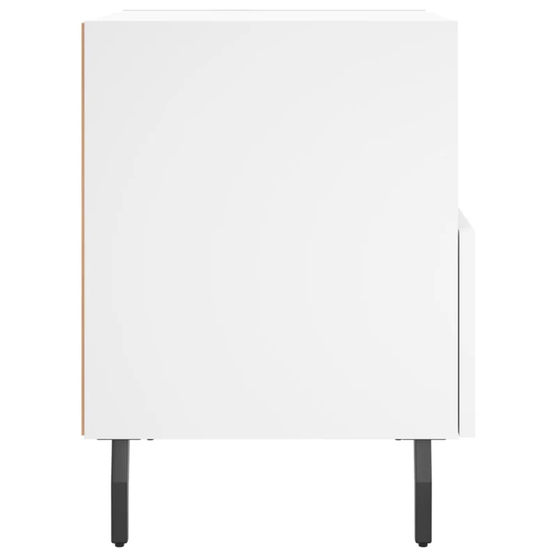 Lot de 2 tables de chevet avec tiroir et compartiment ouvert 40 x 35 x 47,5 cm bois d’ingénierie blanc DEC034920
