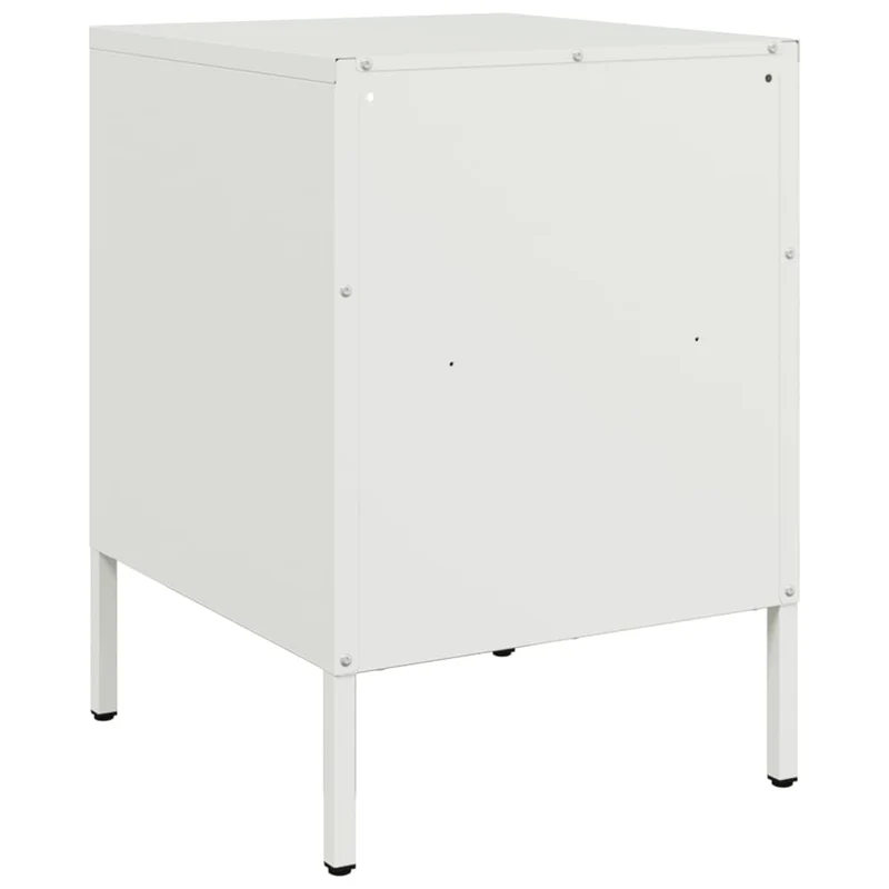 Lot de 2 tables de chevet avec tiroir et compartiment ouvert 36 x 39 x 50,5 cm acier blanc DEC034867
