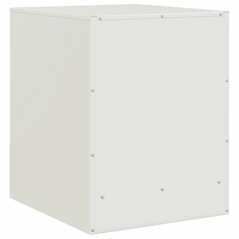 Lot de 2 tables de chevet avec compartiment avec porte 34,5 x 39 x 44 cm acier blanc DEC034853