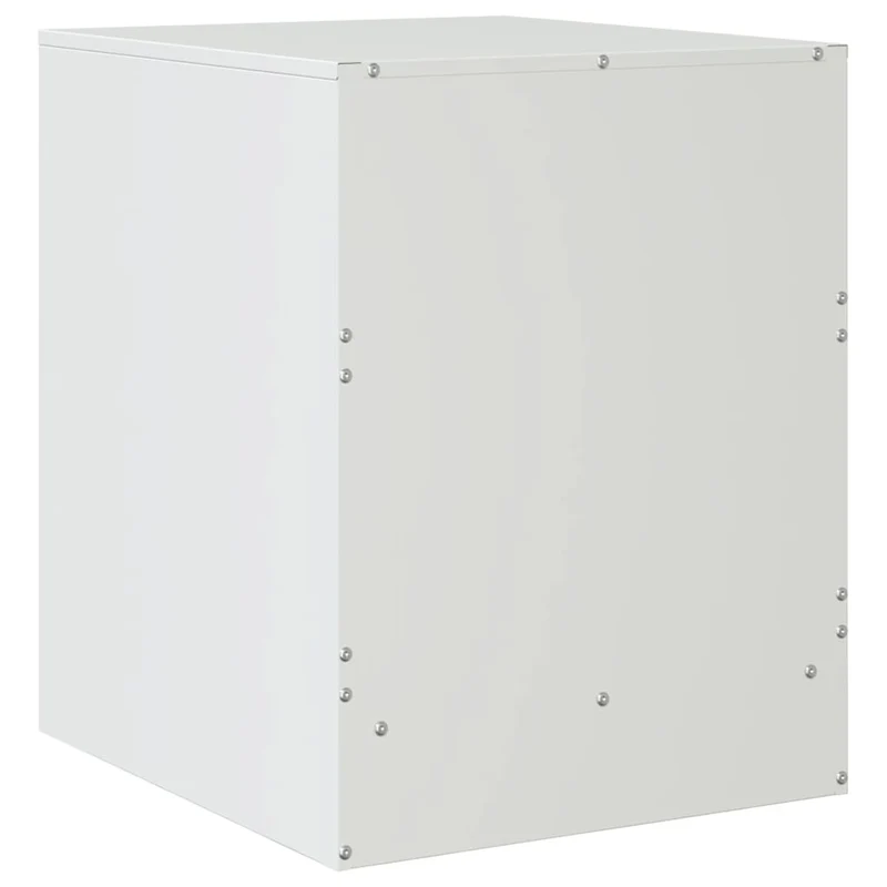 Lot de 2 tables de chevet avec tiroirs 34,5 x 39 x 44 cm acier blanc DEC034852
