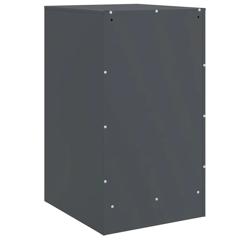 Lot de 2 tables de chevet avec 3 tiroirs 34,5 x 39 x 62 cm acier anthracite DEC034819