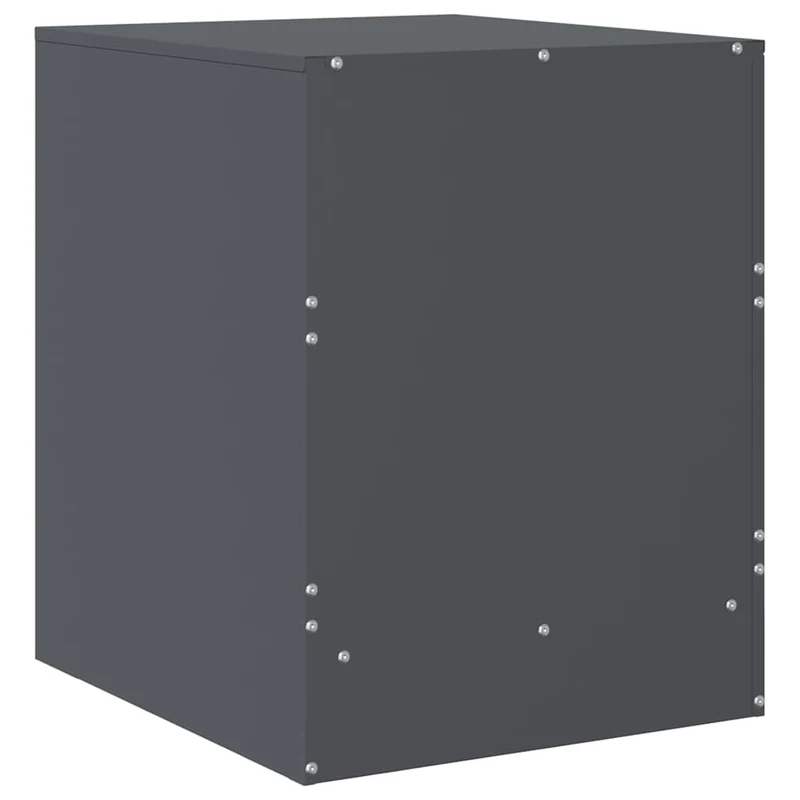 Lot de 2 tables de chevet avec tiroirs 34,5 x 39 x 44 cm acier anthracite DEC034817