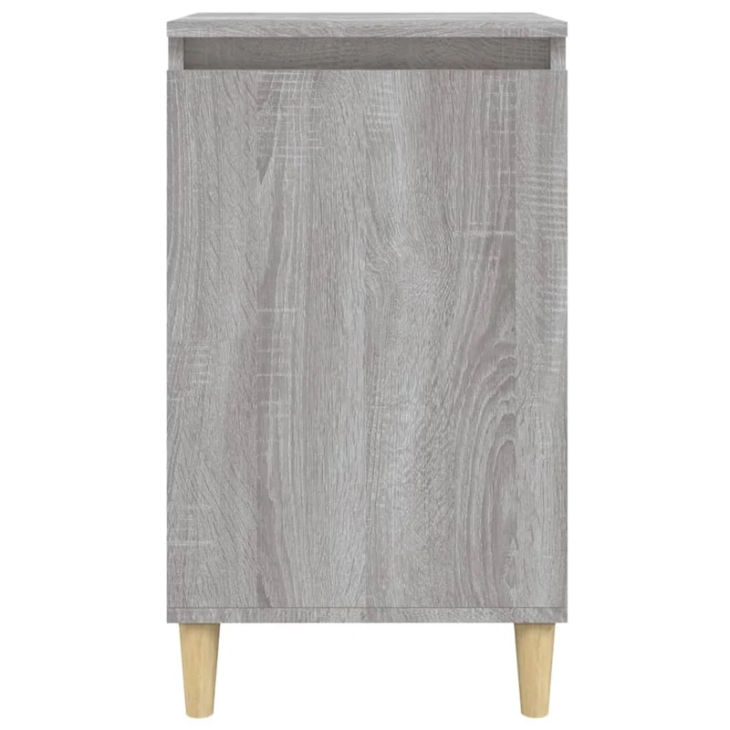 Table de chevet avec compartiment avec porte 40 x 35 x 70 cm bois d'ingénierie gris DEC034637