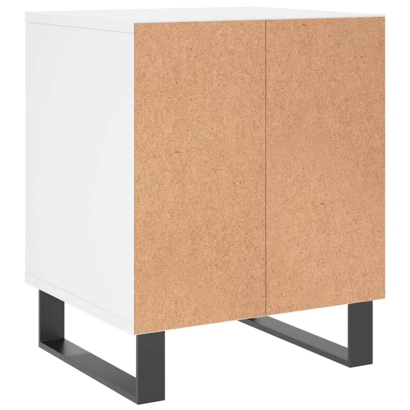 Lot de 2 tables de chevet avec compartiment ouvert 40 x 35 x 50 cm bois d’ingénierie blanc DEC034934