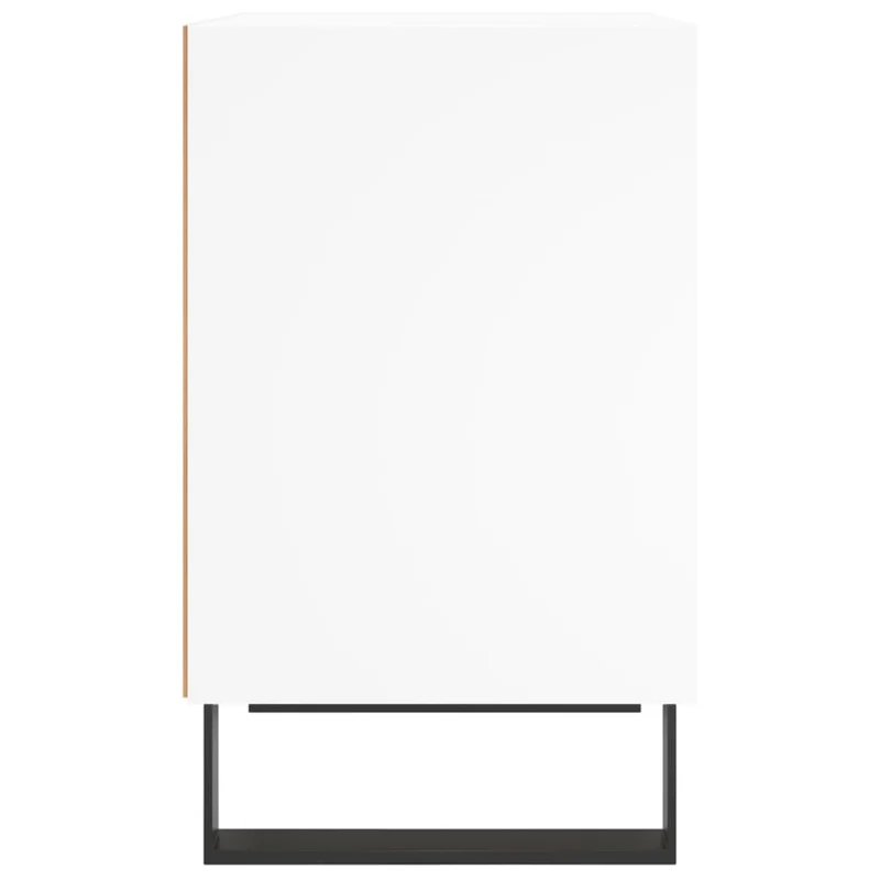 Lot de 2 tables de chevet avec compartiment ouvert 40 x 30 x 50 cm bois d'ingénierie blanc DEC034897