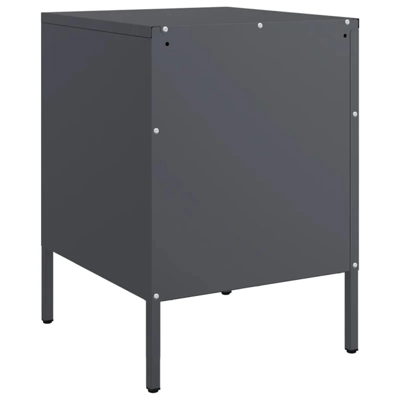 Lot de 2 tables de chevet avec tiroirs 36 x 39 x 50,5 cm acier anthracite DEC034826