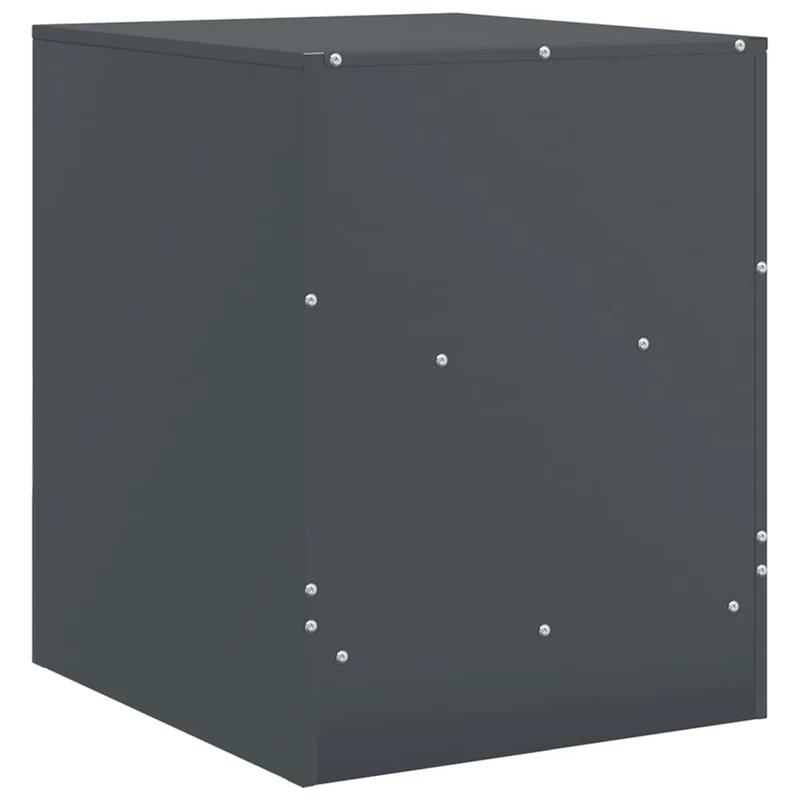 Lot de 2 tables de chevet avec tiroir et compartiment ouvert 34,5 x 39 x 44 cm acier anthracite DEC034818
