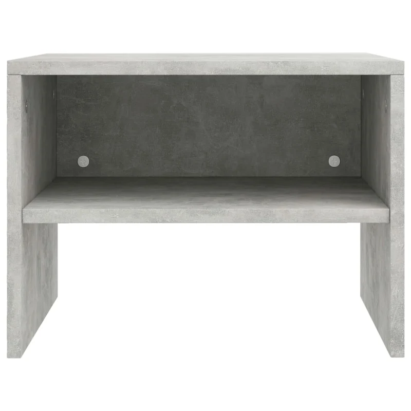 Lot de 2 tables de chevet avec compartiment ouvert 40 x 30 x 30 cm bois ingénierie gris DEC035346