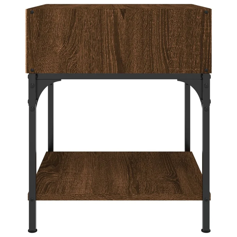 Lot de 2 tables de chevet avec compartiment ouvert 40 x 41 x 50 cm bois ingénierie et fer DEC035202