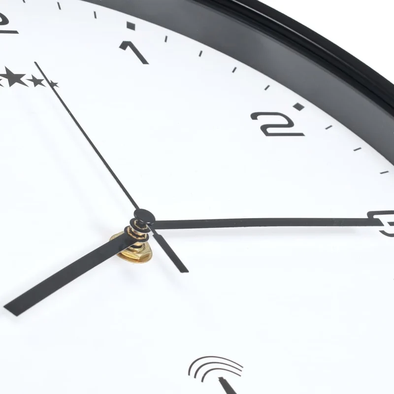 Horloge murale radioguidée Mouvement à quartz 31 cm Blanc/noir DEC022250