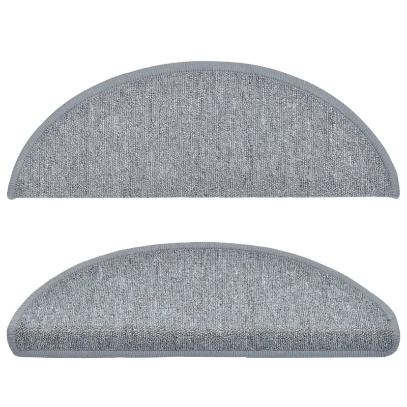 Tapis d'escalier 15 pièces Gris clair 65 x 24 x 4 cm DEC023555