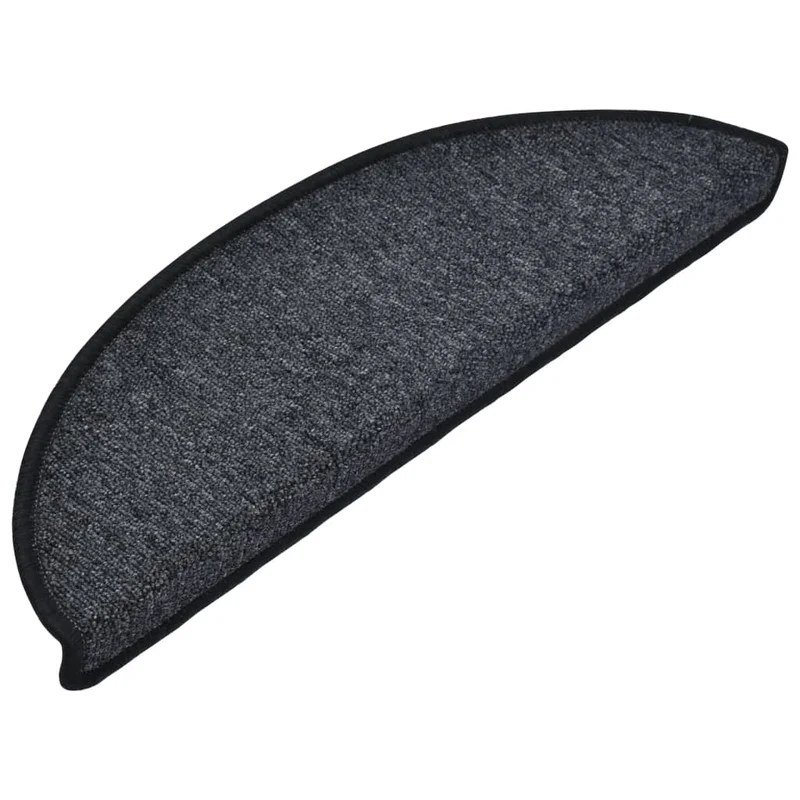 Tapis d'escalier 15 pièces Anthracite 56x17x3 cm DEC023544