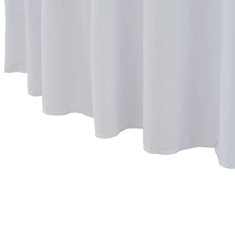 Nappes élastiques de table avec jupon 2 pièces 180x74 cm Blanc DEC022462