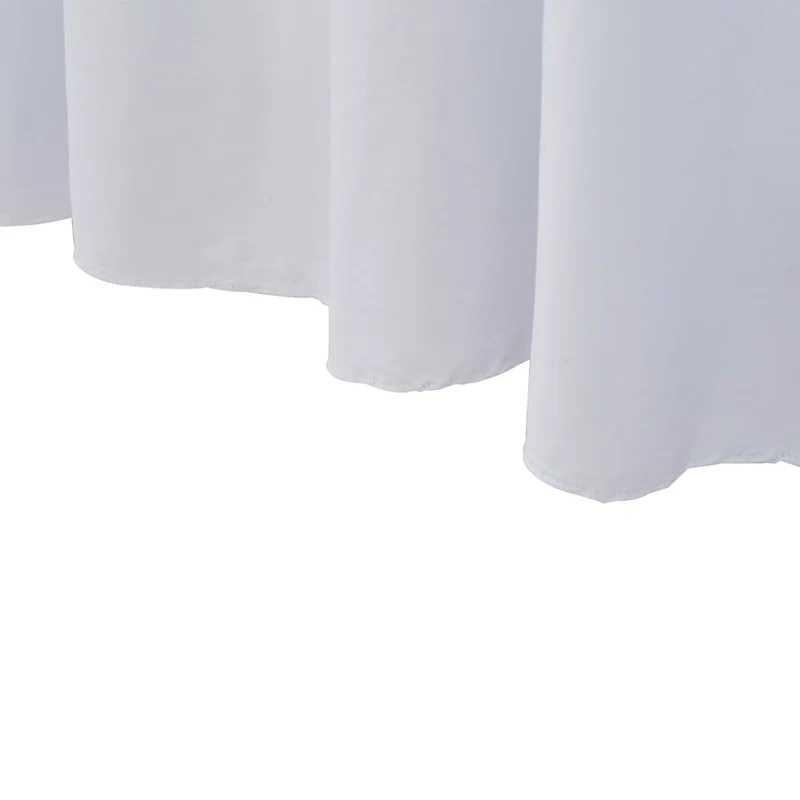 Nappes élastiques de table avec jupon 2 pièces 120x60,5x74cm Blanc DEC022463