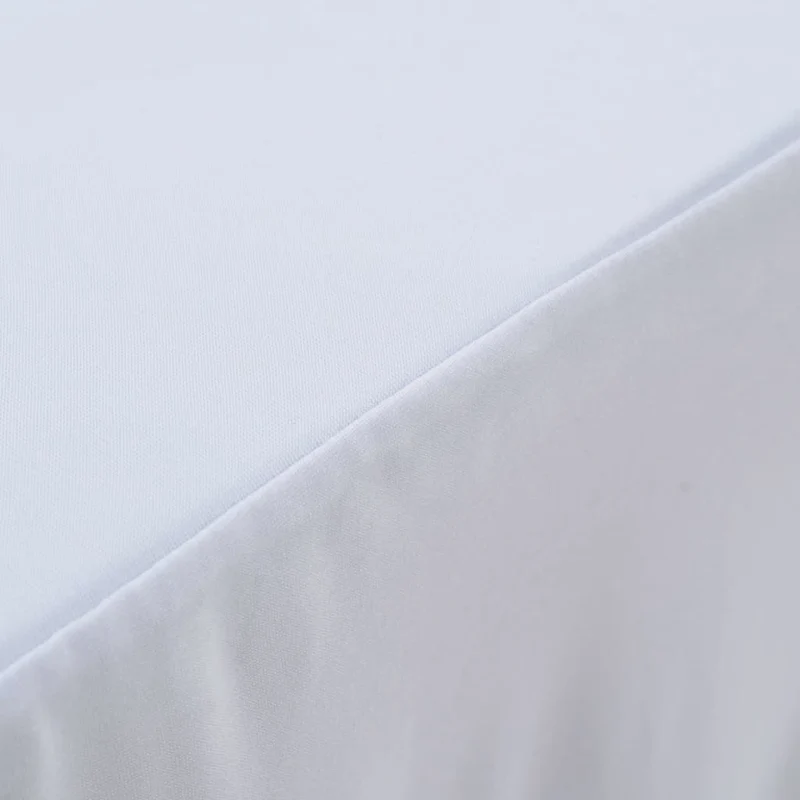 Nappes élastiques de table avec jupon 2 pièces 183x76x74cm Blanc DEC022464