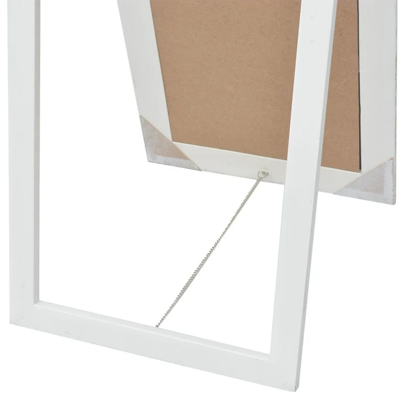 Miroir sur pied Style baroque 160 x 40 cm Blanc DEC022662