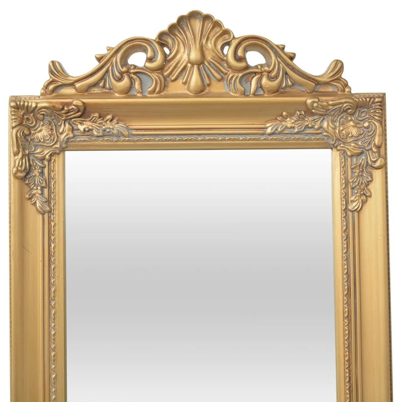 Miroir sur pied Style baroque 160 x 40 cm Doré DEC022663