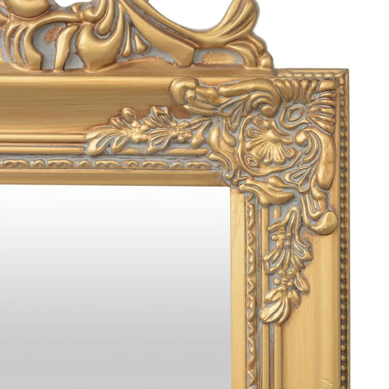 Miroir sur pied Style baroque 160 x 40 cm Doré DEC022663