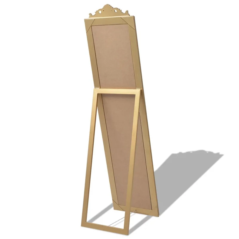 Miroir sur pied Style baroque 160 x 40 cm Doré DEC022663