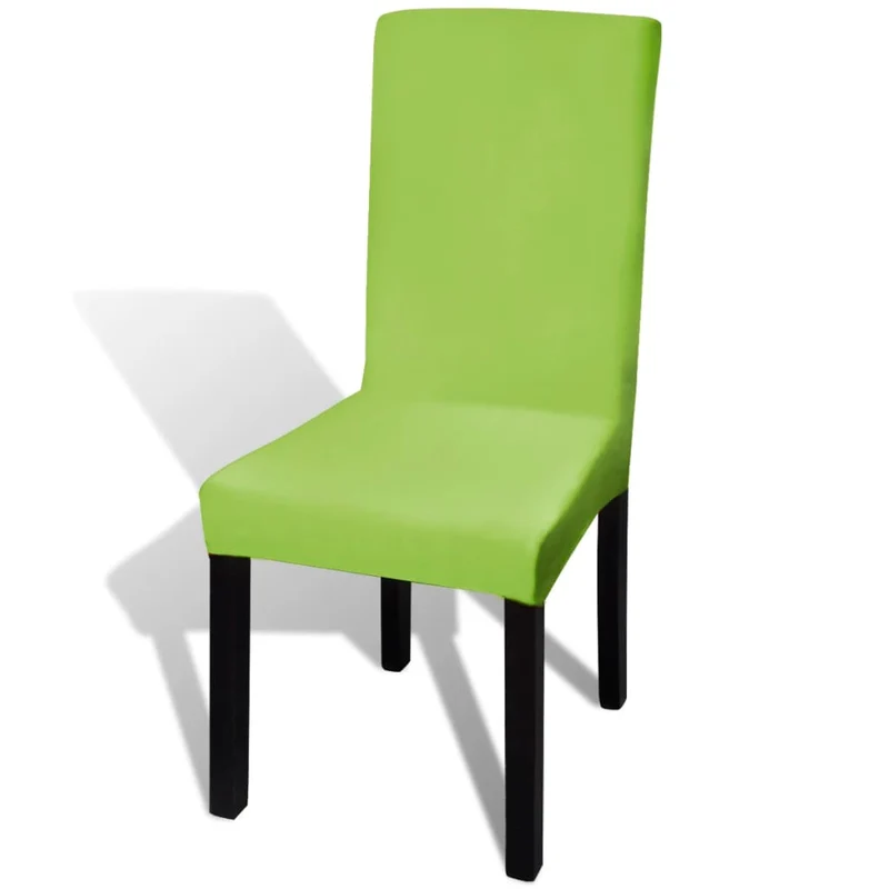Housse de chaise droite extensible 6 pcs vert DEC022373