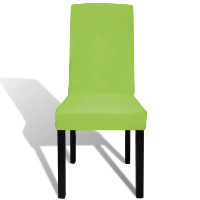 Housse de chaise droite extensible 6 pcs vert DEC022373
