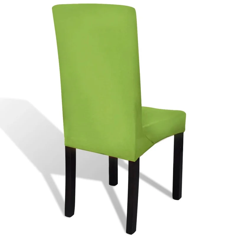 Housse de chaise droite extensible 6 pcs vert DEC022373