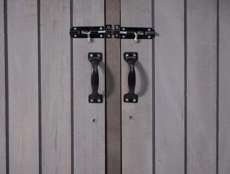 Abri de poubelles extérieur conteneurs à ordures jusqu'à 4 bacs 126x158x98 cm en bois certifié FSC gris anthracite 04_0005611