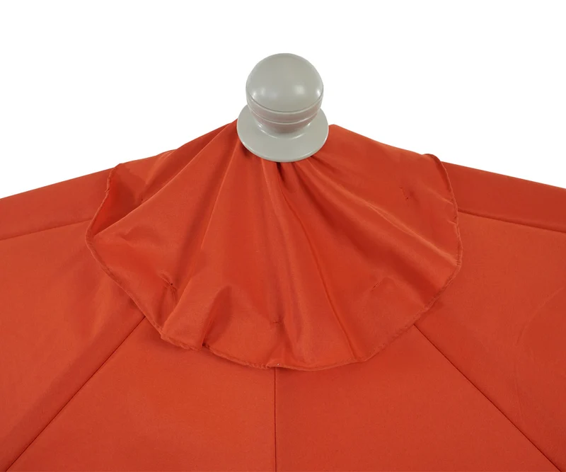 Demi parasol semi-circulaire balcon terrasse UV 50+ polyester/aluminium 3kg avec une portée de 300 cm Terracotta avec support 04_0003899
