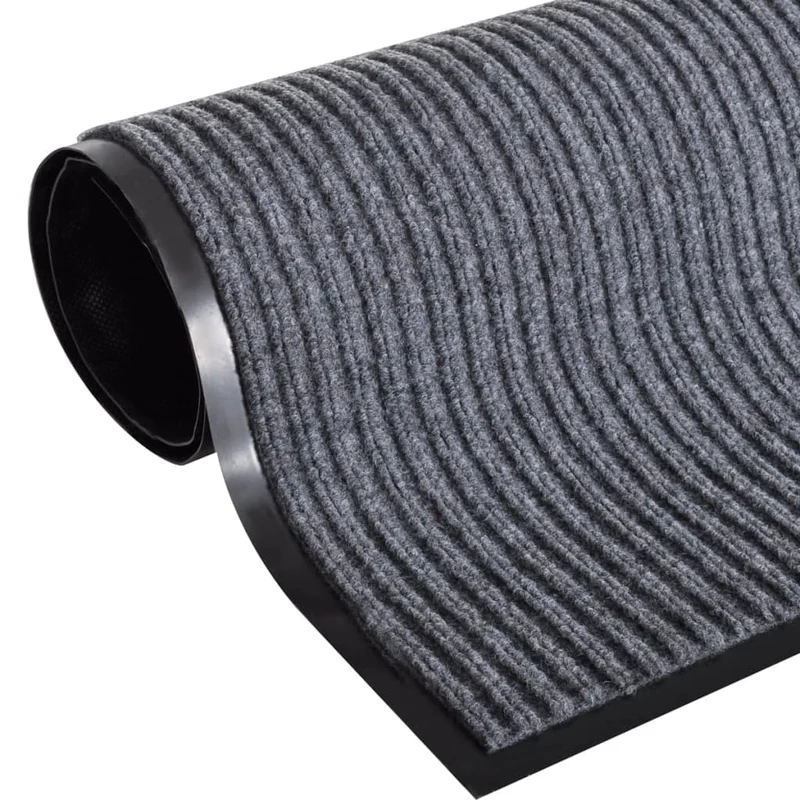 Tapis d'entrée paillasson PVC Gris 90 x 120 cm DEC023122