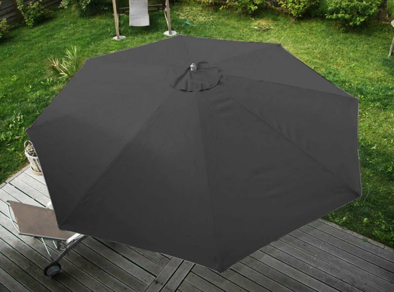 Parasol de jardin Ø 3,5m octogonal polyester/bois 7kg anthracite 04_0003821