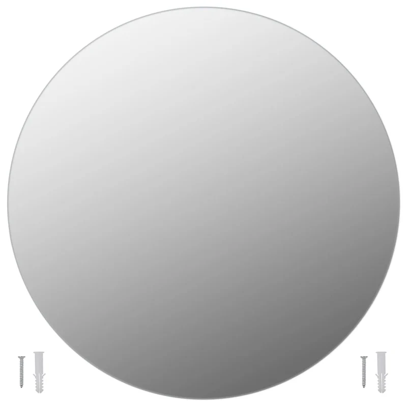Set de 2 miroirs muraux 60 cm Rond Verre DEC022844