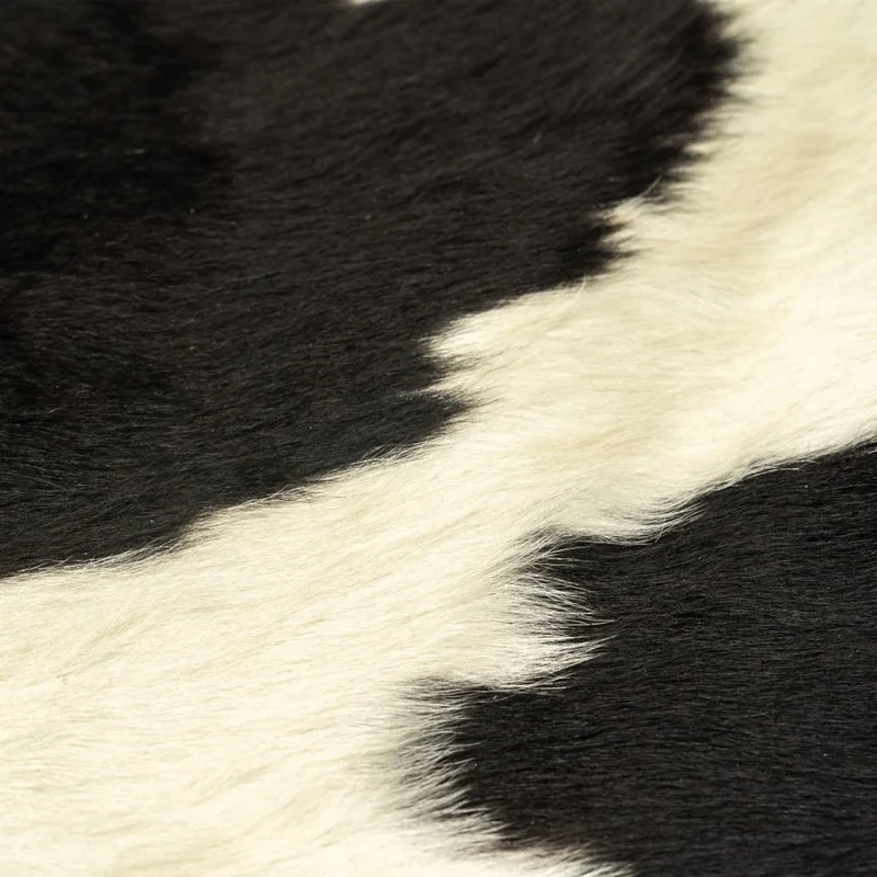 Tapis en peau de vache véritable Noir et blanc 150 x 170 cm DEC024016