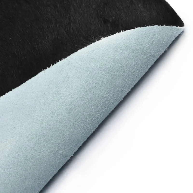 Tapis en peau de vache véritable Noir et blanc 150 x 170 cm DEC024016