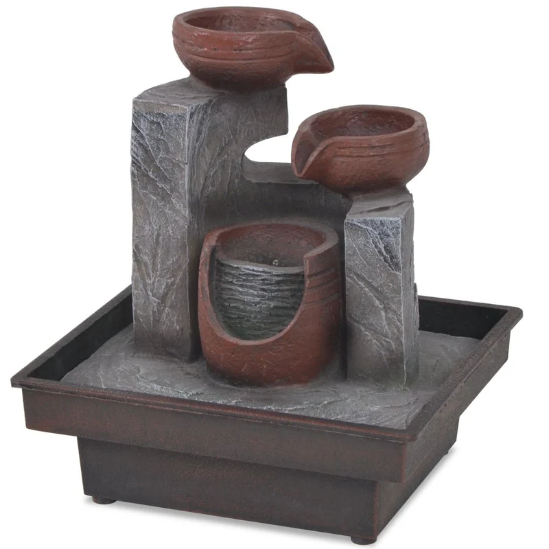 Fontaine d'intérieur avec lampe LED Polyrésine 20x18x22 cm DEC020762