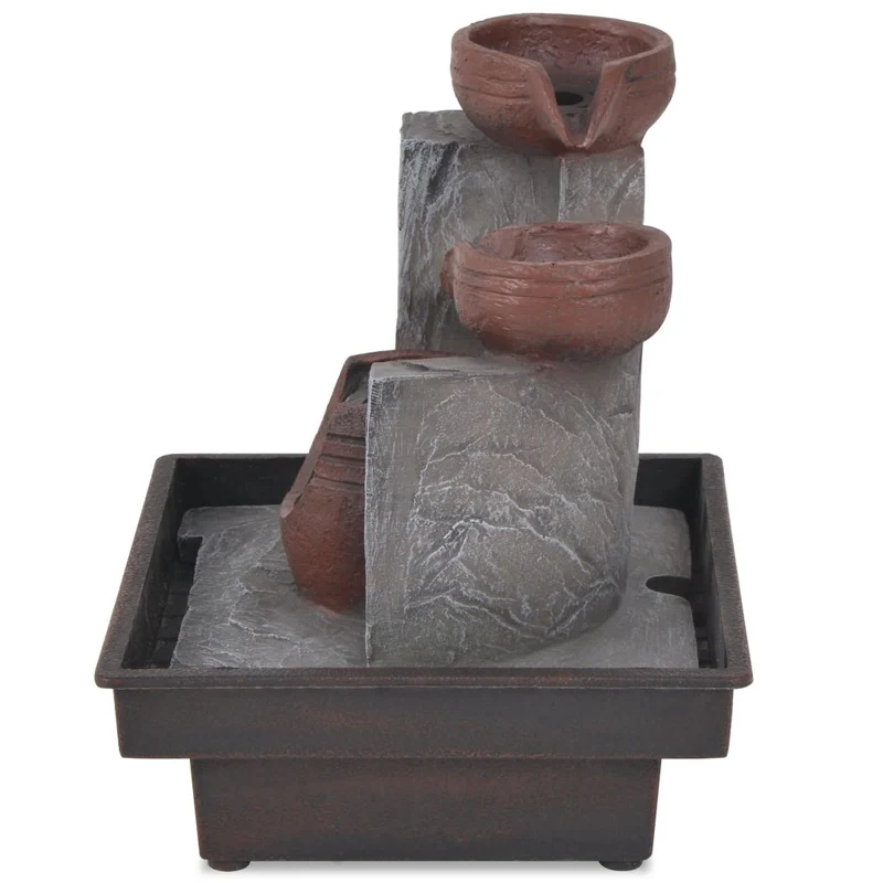Fontaine d'intérieur avec lampe LED Polyrésine 20x18x22 cm DEC020762