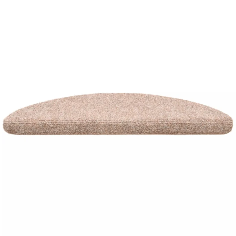 Tapis d'escalier autoadhésif Poinçon aiguilleté 15 pièces Marron DEC023304