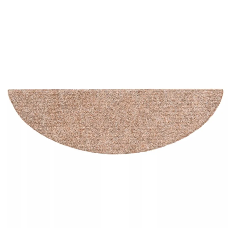 Tapis d'escalier autoadhésif Poinçon aiguilleté 15 pièces Marron DEC023304