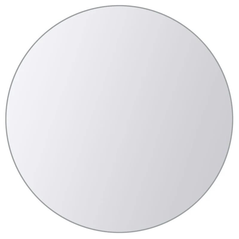 Set de 16 carreaux de miroir rond verre avec bandes adhésives DEC022836