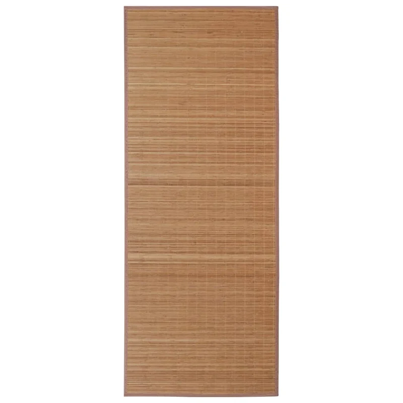 Tapis en bambou 100 x 160 cm Marron DEC023934