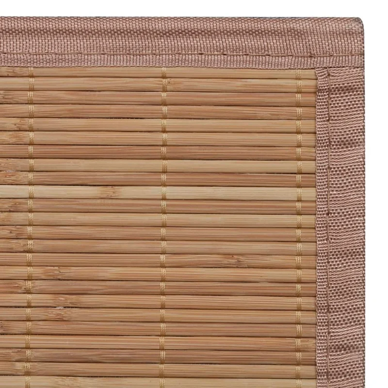 Tapis en bambou 100 x 160 cm Marron DEC023934