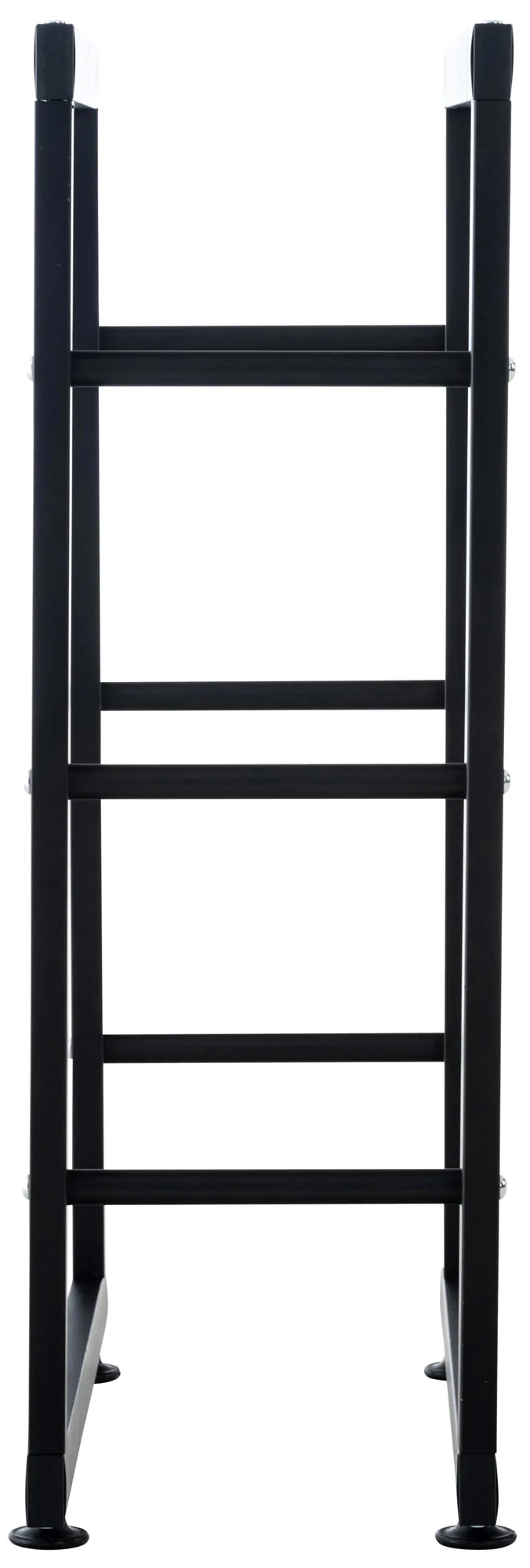 Range-bûches étagère support bois de cheminée 25x60x125 cm métal mat noir DEC10030