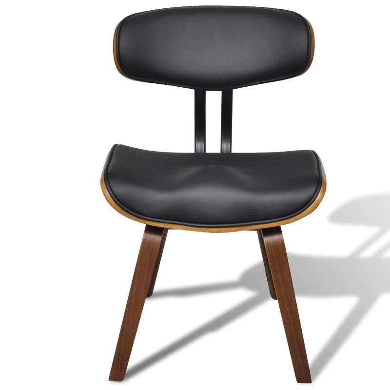 Lot de 2 chaises de salle à manger cuisine design moderne et simple bois courbé et synthétique CDS020271