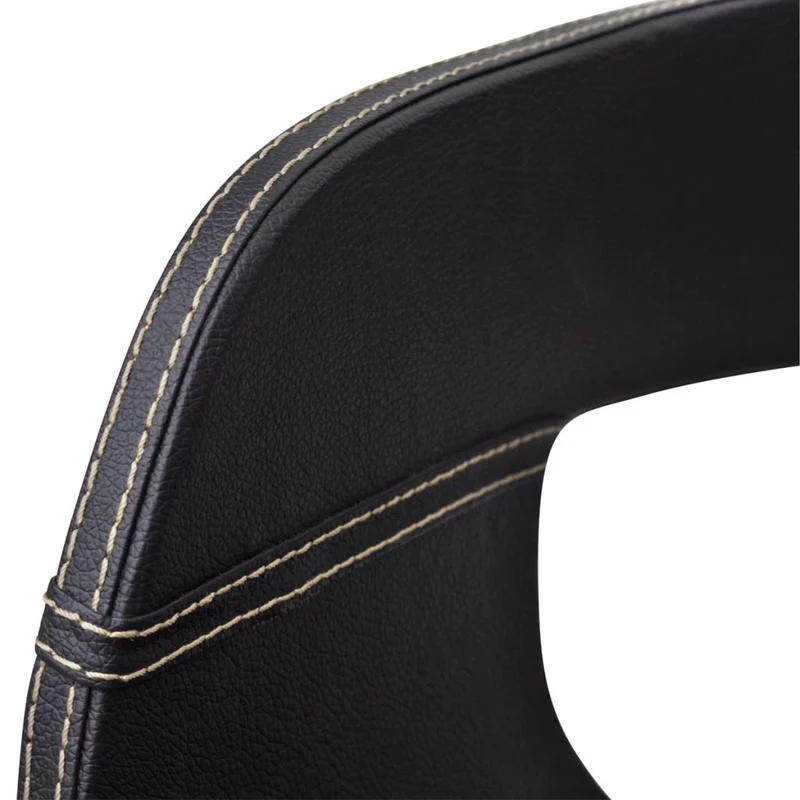 Lot de 6 chaises de salle à manger cuisine design contemporain bois courbé et synthétique noir CDS022660