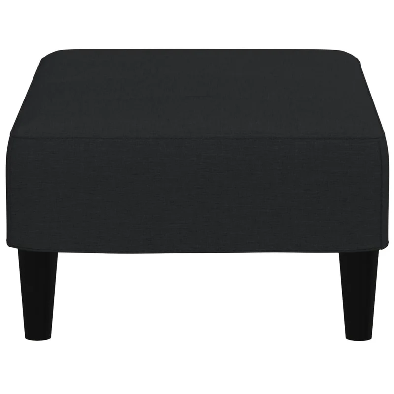Repose-pieds tabouret 77 x 55 x 31 cm en velours noir DEC030522