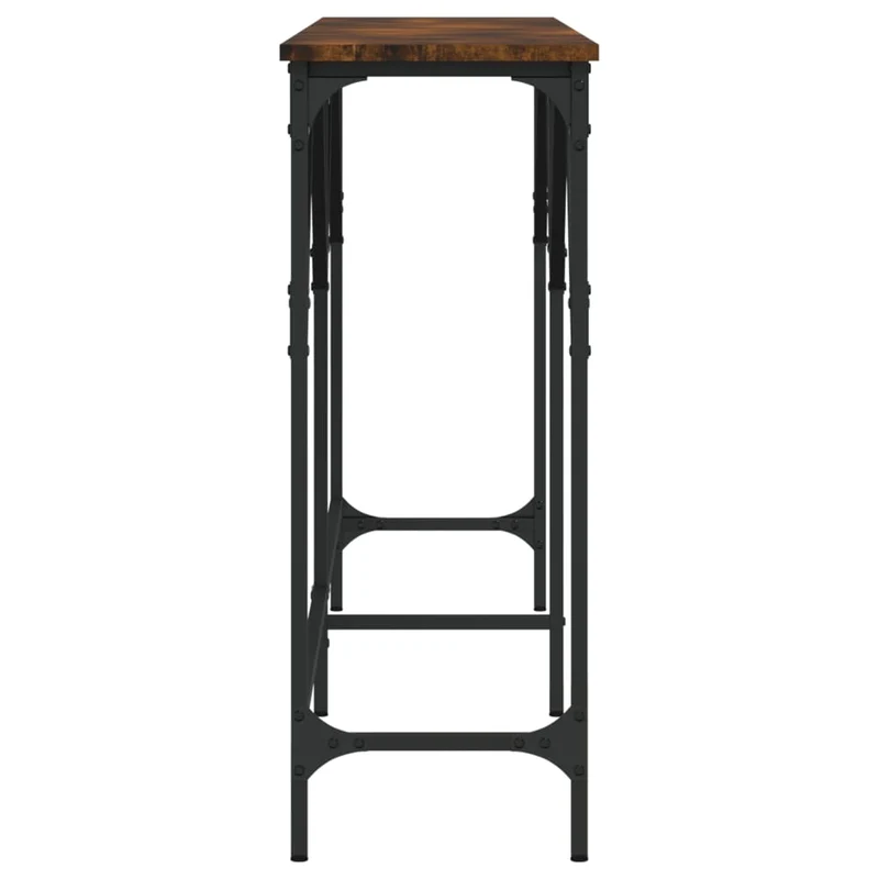 Table console table d'appoint 180 x 29 x 75 cm bois d'ingénierie marron et métal DEC031794