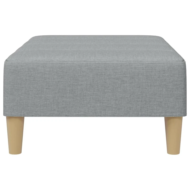 Repose-pieds tabouret bout de lit 77 x 55 x 31 cm en tissu gris DEC030263