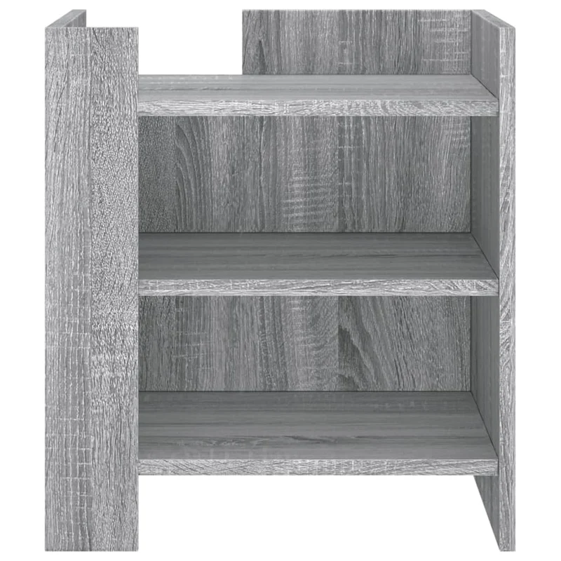 Table de chevet avec étagères 45 x 50 x 50 cm bois d'ingénierie gris DEC034674