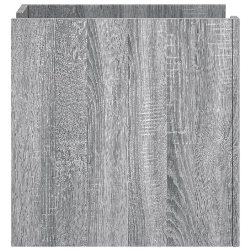Table de chevet avec étagères 45 x 50 x 50 cm bois d'ingénierie gris DEC034674