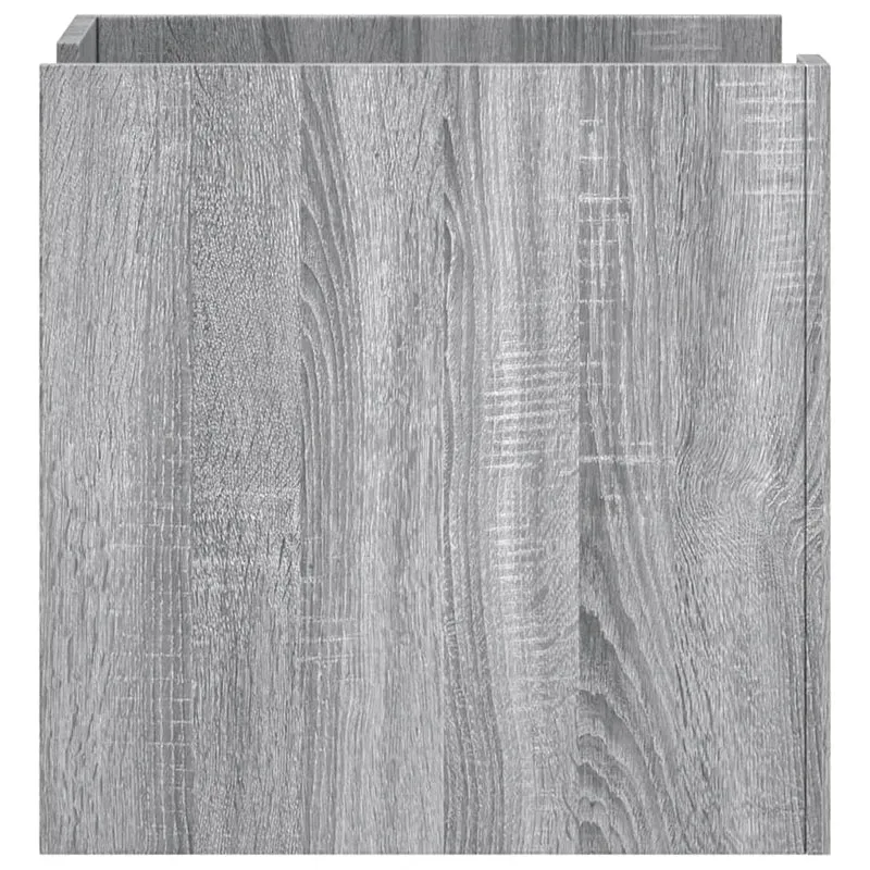 Table de chevet avec compartiment avec porte 45 x 50 x 50 cm bois d'ingénierie gris DEC034671