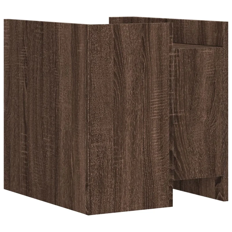 Table de chevet avec compartiment avec porte 45 x 50 x 50 cm bois d’ingénierie marron DEC033777
